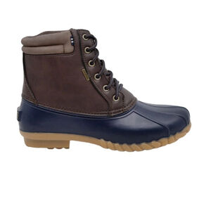 Nautica Men’s Brown & Navy Waterproof Lace Up Duck Outdoors Boot Size 12